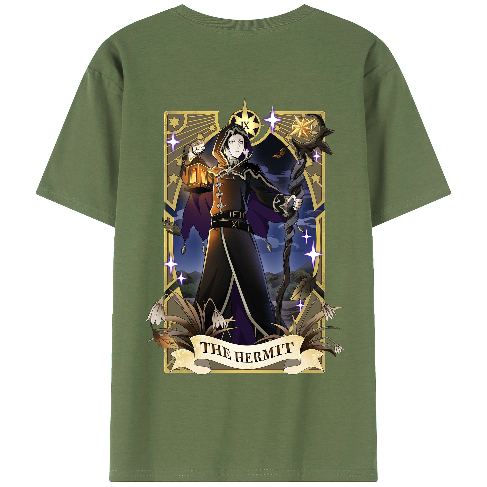 （画像用） 文豪ストレイドッグス Bungo Stray Dogs 綿100％ メンズ半袖Tシャツ（バックプリント） 通気性